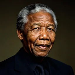 portrait photograph of Nelson Mandela by Yousuf Karsh, lowkey lighting