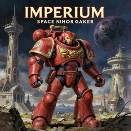 imperium space marines, studio ghibli, pulp science fiction illustration