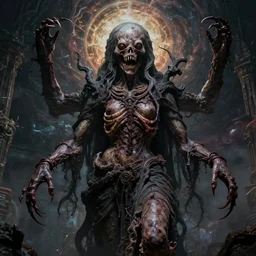 the transcendent being embodying impurity, photorealistic, detailed photography, divinity, awful, cosmic horror, religious art