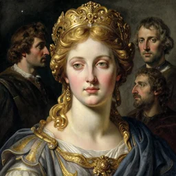 dark recondite gilded age portentous intercession, nightfall, beautiful pious Helen of Troy by Edgar Maxence and Caravaggio and Michael Whelan and Caravaggio artistic, watercolor, intricate drawing, light brazen, realistic fantasy, extremely detailed and beautiful aesthetic face, establishing shot, 8k resolution, dramatic lighting