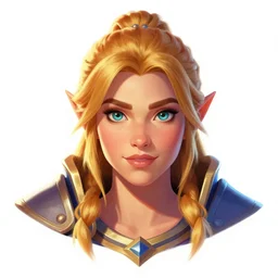 front facing symmetrical centered painted portrait, just one head, Imogen Poots as a Paladin, RPG character avatar, Blizzard concept art, pixar, dreamworks, bright vivid colours, global illumination lighting, trending on artstation, by lois van baarle, ilya kuvshinov, rossdraws