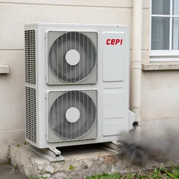 air conditioning system in a french city leaking pollutant gases and accelerating climate change