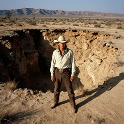 the lone ranger in a tar pit, 1990s TV show, beautiful scene