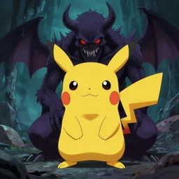disturbing grunge still of a lovecraftian demon infested pikachu in pokemon. horror colored ink art, by arthur adams, by tom bagshaw, by henry asencio, by kikuchi hideyuki