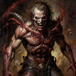 the platonic ideal of cletus kasady ultimate carnage - art by brock hofer, detailed, intricate, hyperrealism, intense, scary by artgerm and greg rutkowski and alphonse mucha