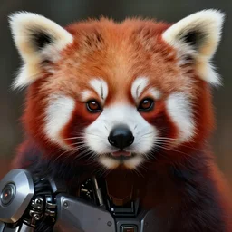 epic portrait of red panda cyborg, detailed, digital painting, artstation, concept art, donato giancola, joseph christian leyendecker, wlop, boris vallejo, breathtaking, high details, extremely detailed, sincere face, establishing shot, artistic, hyper realistic, beautiful face, octane render