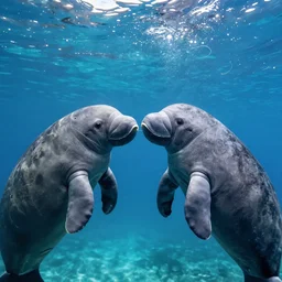 a manatee looking at itself in the mirror n - 4