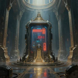 painting of the end of ai, an ai image generator being turned off, cinematic lighting, unreal engine, intricate and detailed environment, epic, symmetrical