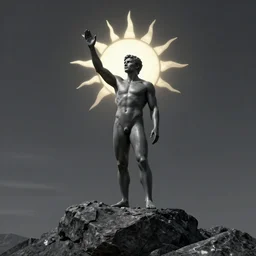 Solaire of Astoria standing on a rocky outcrop praising the sun, dark souls, horror, HD, ultra detailed, trending on artstation