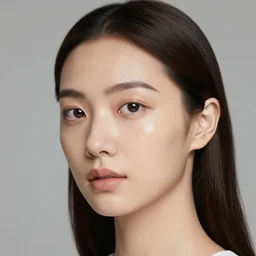 portrait of a woman with a glass skin, realistic