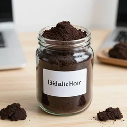 A jar full of lava put on a desk
