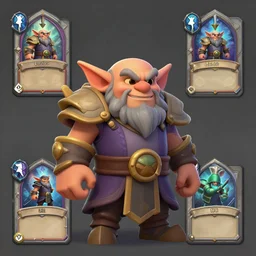 a business goblin, front full view, artstation, orthographic, hd, 8 k, sharp high quality artwork in style of greg rutkowski, concept art, blizzard warcraft artwork, hearthstone card artwork