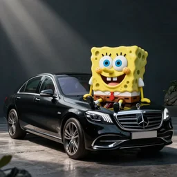 sponge Bob in Mercedes-Benz s500 w220