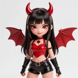 young woman jessica alba as a devil girl, octane render, anime, trending on artstation, unreal engine, volumetric lighting, concept art, monster high,