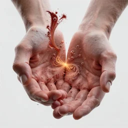 fractal hands hyper realistic vision