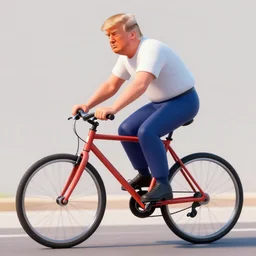 donald trump on an invisible bike