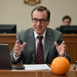 saul goodman defending the annoying orange in court, high quality, 4k, television stil