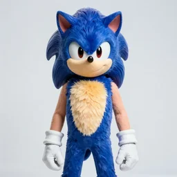 high quality studio portrait of a RuPaul's Drag Race contestant dressed like Sonic the Hedgehog, Sonic cosplay