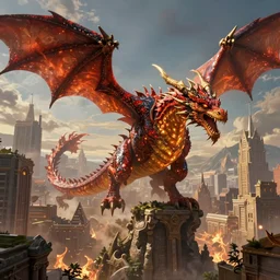 a professional photographic portrait view picture of a dragon attacking a city, photographic filter unreal engine 5 realistic hyperdetailed 8 k ultradetail cinematic concept art volumetric lighting, fantasy artwork, very beautiful scenery, very realistic painting effect, hd, hdr, cinematic 4 k wallpaper, 8 k, ultra detailed, high resolution, artstation trending on artstation in the style of albert dros glowing rich colors powerful imagery