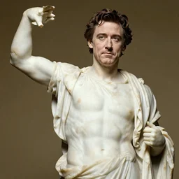 jim carrey as a greek marble statue