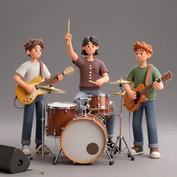 boognish ( ween band ) in real life, photorealistic, high quality, very detailed, 3 d model