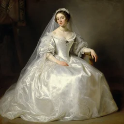 gal gadotpainted by ingres, dressed as a bride, aristocratic pose, oil painting
