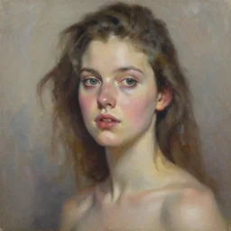 the most beautiful woman, an expressive oil painting