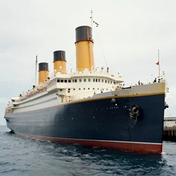 photo of Titanic before sailing