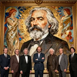 karl marx 7 7 8 gorgeous lighting by weta studio, mucha, bautista and norman rockwell and greg rutkowski and tom bagshaw and james gurney and lucasfilm