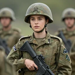 emilia clark as a female soldier