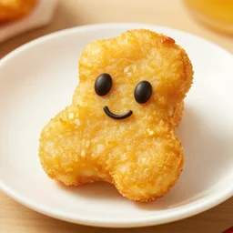 chicken nugget with a face
