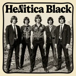 album cover for a 1966 psychedelic band called Helvetica Black