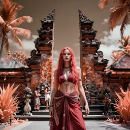 A badass photo from Films about Bali, infared photography, 8K, film render, extremely detailed, rendered in Octane, award winning photography
