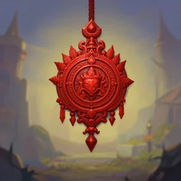 red hindu ornament, in concept art of main menu loading screen background. for russian mmorpg by katauri, artstation, behance, style of hearthstone