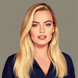 Margot robbie pixal art, trending on artstation