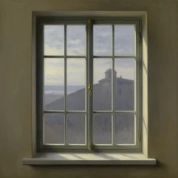 the window by rene magritte, detailed painting, hd, hq, high resolution, high detail, 4 k, 8 k