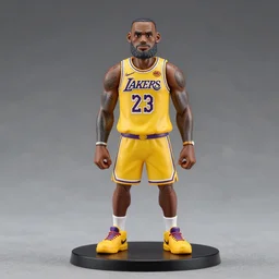 an anime nendoroid of lebron james, figurine, detailed product photo