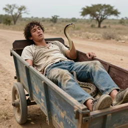 dying from cholera in a wagon next to pet rattlesnake