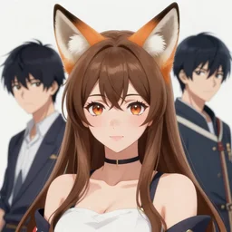 A highly detailed, realistic, professional anime portrait of a beautiful woman with fox ears, by Shinichirou Otsuka, Shingo Adachi, and Sakimichan, popular isekai anime, trending on artstation, pixiv