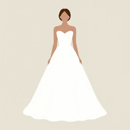 women avatar minimalist wearing marriage dress,