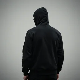 caped figure back shot