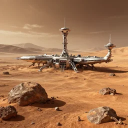 digital art, photorealistic images of terraforming mars colony, digital concept art,realistic,8k