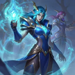 corki league of legends wild rift hero champions arcane magic digital painting bioluminance alena aenami artworks in 4 k design by lois van baarle by sung choi by john kirby artgerm style pascal blanche and magali villeneuve mage fighter assassin
