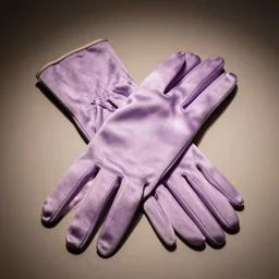 vintage silk glove, lilac, museum, cinematic lighting,