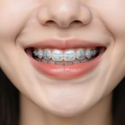 girl wearing invisalign braces