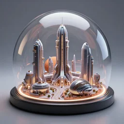 highly detailed render of mars metropolis inside a shining glass dome, hyper detailed, digital art, led lighting, studio quality, smooth render, unreal engine 5, octane render, trending on artstaion.