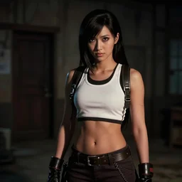 film still of tifa lockhart in a horror movie