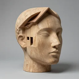 Human head shaped (house) by Esao Andrews