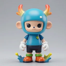 James Jean isolated splatoon vinyl figure, figure photography, smooth sharp focus, splash color, stylized, high detail - H 640