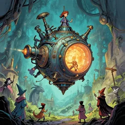 teleportation machine in a fantasy world, with wizards and other magical creatures using it to travel around by luis royo and jeff lemire